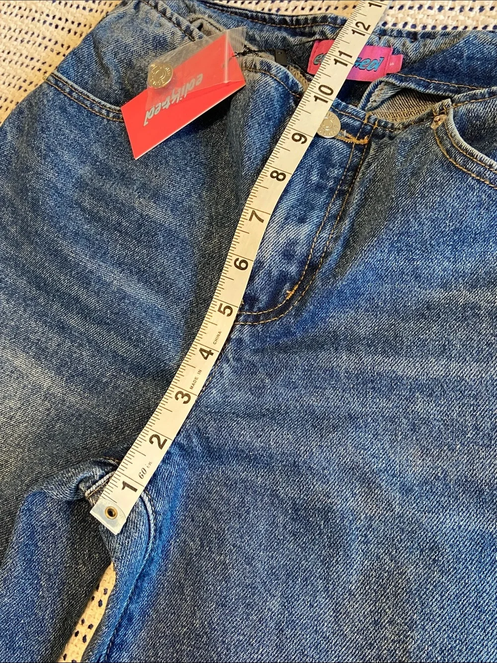 Edikted ultra wide-leg denim jeans low to medium rise New Size Small